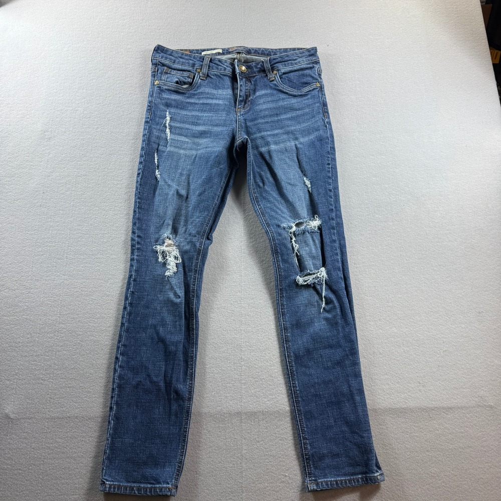 Kut from the Kloth Jeans Women 6 Blue Distressed Boyfriend Denim Pants